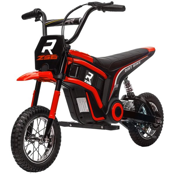 Red Electric Motorbike with Twist Grip Throttle and Music - 16km/h Max Speed