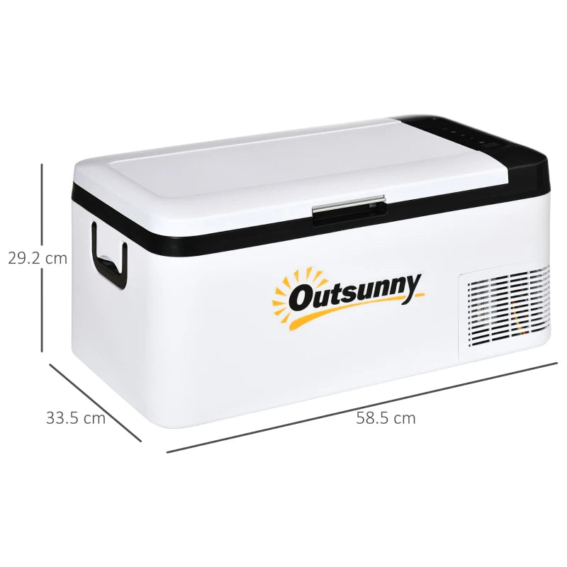 Portable 18L Car Refrigerator with LED Light - 12V Compressor Cooler