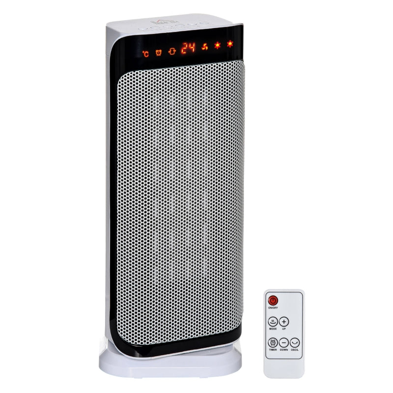 Black Ceramic Portable Electric Heater with Safety Features