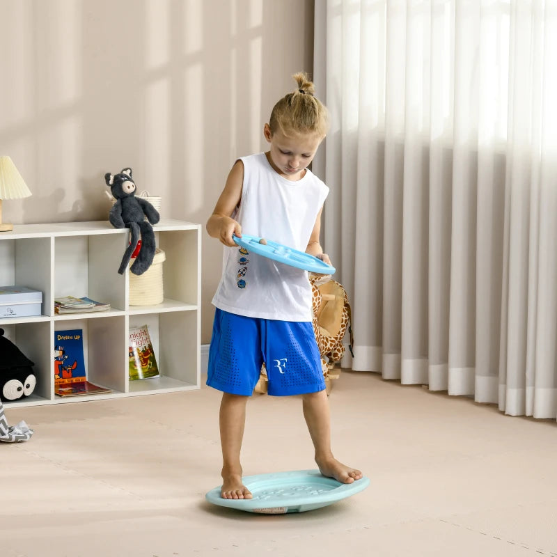 Blue Kids Balance Board with Wobble Ball