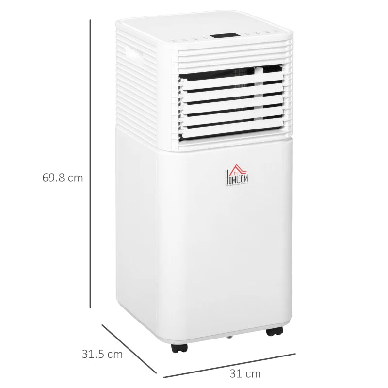 Portable 9000 BTU Air Conditioner - White, Dehumidifier, Fan, Remote, Timer, Window Kit - A Energy Efficiency