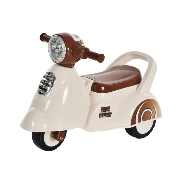 White Baby Toddler Ride-On Balance Car with Lights and Music