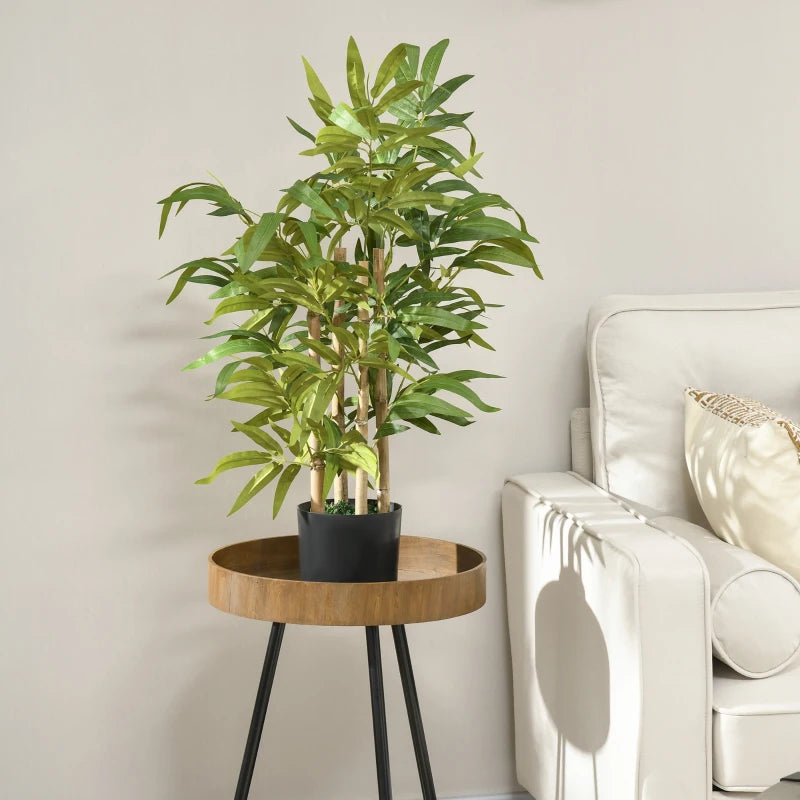 Green Bamboo Tree in Pot - Indoor Outdoor Decor, 15x15x60cm