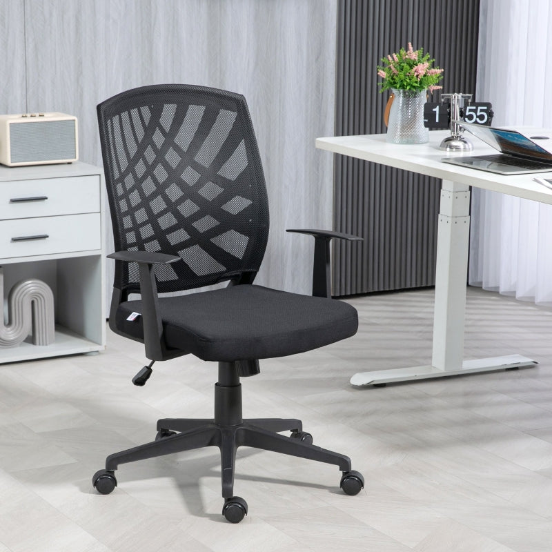 Adjustable Black Home Office Chair - 97.5-106.5cm