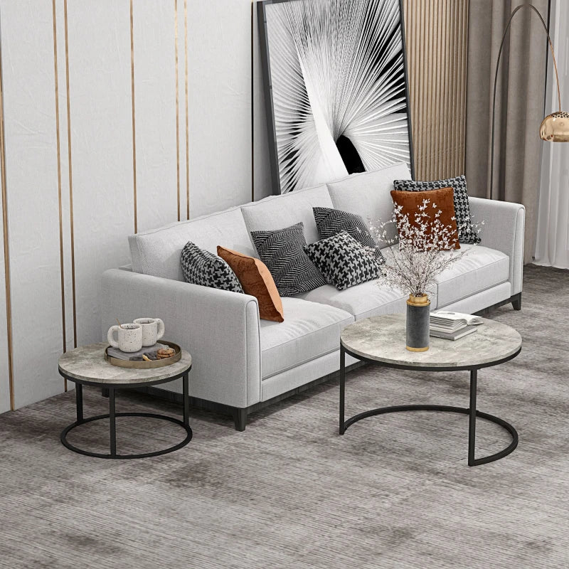 Grey and Black Nesting Coffee Tables Set