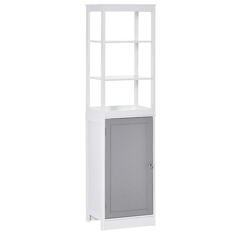 Slimline White Tall Bathroom Storage Cabinet