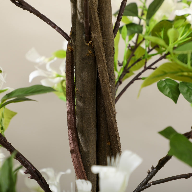 White Artificial Honeysuckle Flower in Pot - Indoor/Outdoor Fake Plant 15x15x150cm