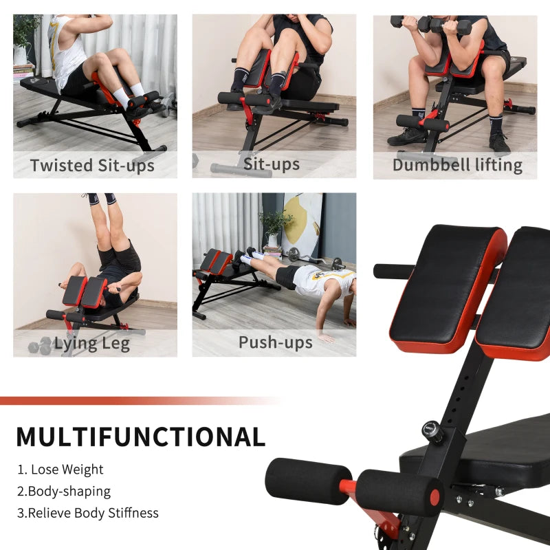 Adjustable Weight Bench Set with Dumbbells - Black