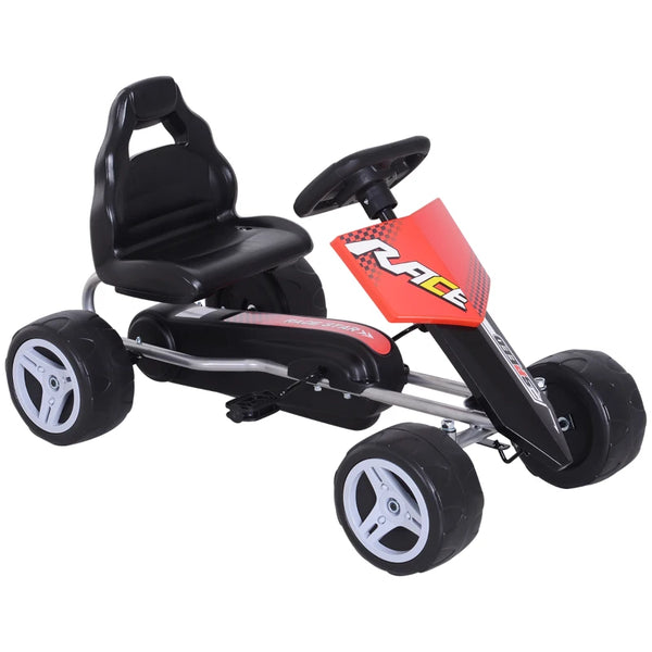 Red/Black Kids Pedal Go Kart Ride-on, 80x49x50cm