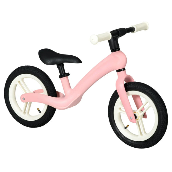 12" Pink Balance Bike for Kids - Lightweight No-Pedal Training Bike with Adjustable Seat