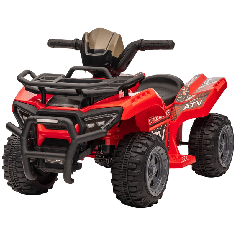 Red Kids Electric Ride-On Quad Bike with Music | 18-36 Months