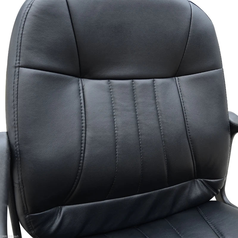 Black Swivel Office Chair - PU Leather Desk Gaming Seater