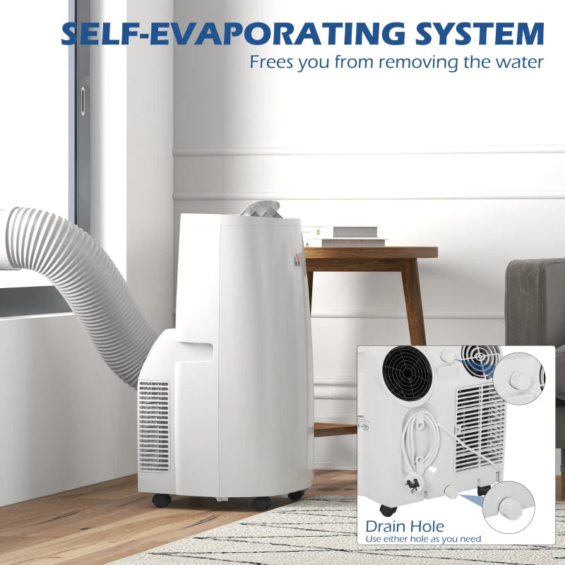 Portable 14,000 BTU Air Conditioner with Mounting Kit - White