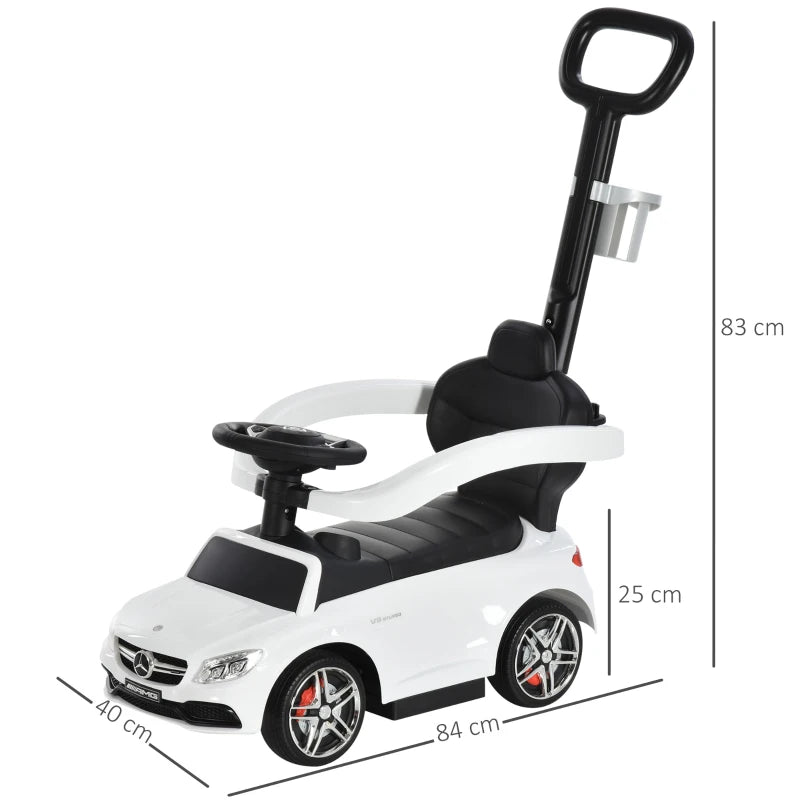 Red Ride-On Push Car with Steering Wheel and Storage for Toddlers 12-36 Months - Mercedes-Benz AMG C63