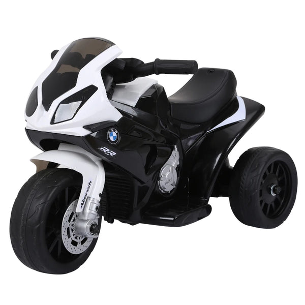 Black Electric Kids Ride-On Motorbike with Headlights and Music, 6V