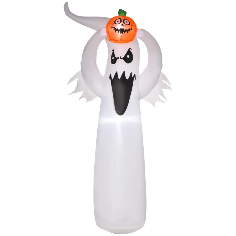 6FT LED Halloween Inflatable Ghost & Pumpkin Decoration - Outdoor Yard Decor