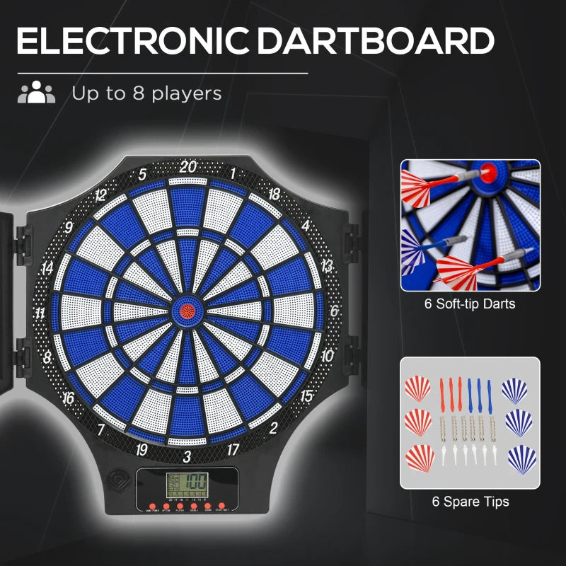 Electronic Dartboard Set - 31 Games, 8 Players - Red