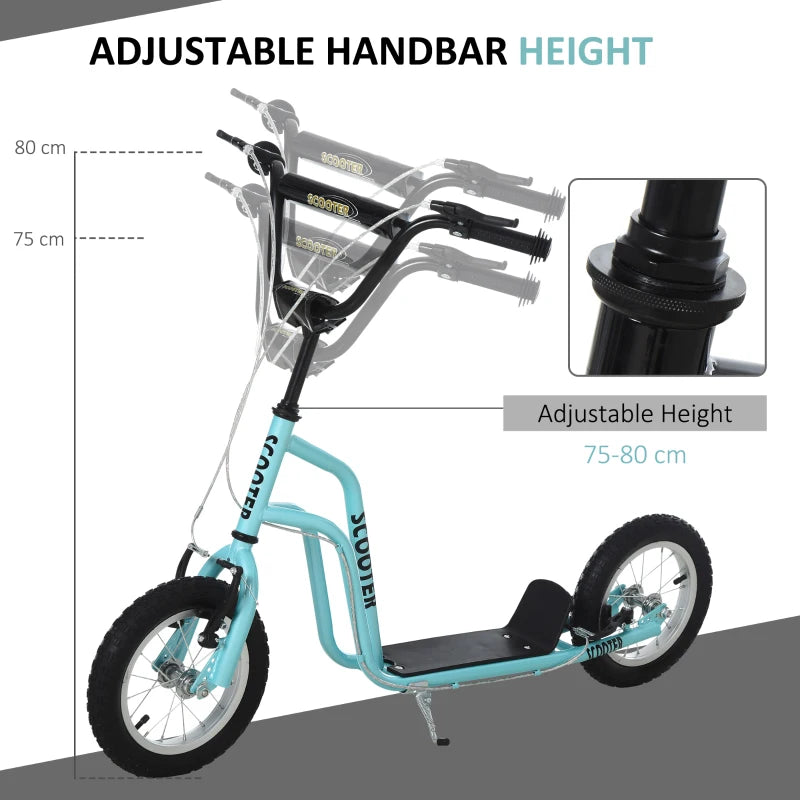 Blue Kids Stunt Scooter with Adjustable Handlebar and 2 Brakes