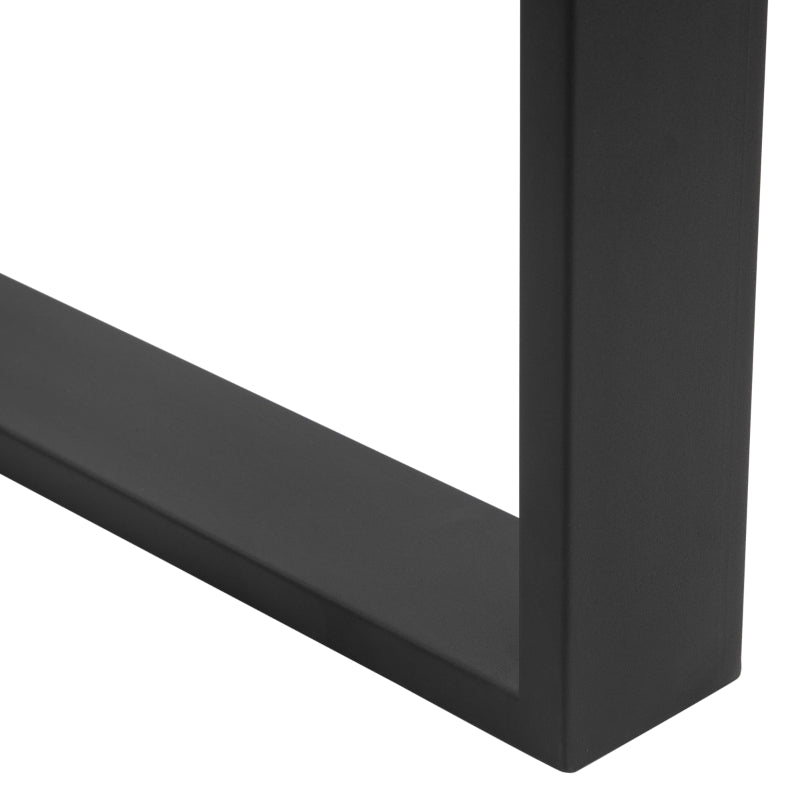 Black Steel Box Table Legs Set - 41 x 70cm (2 Pack)