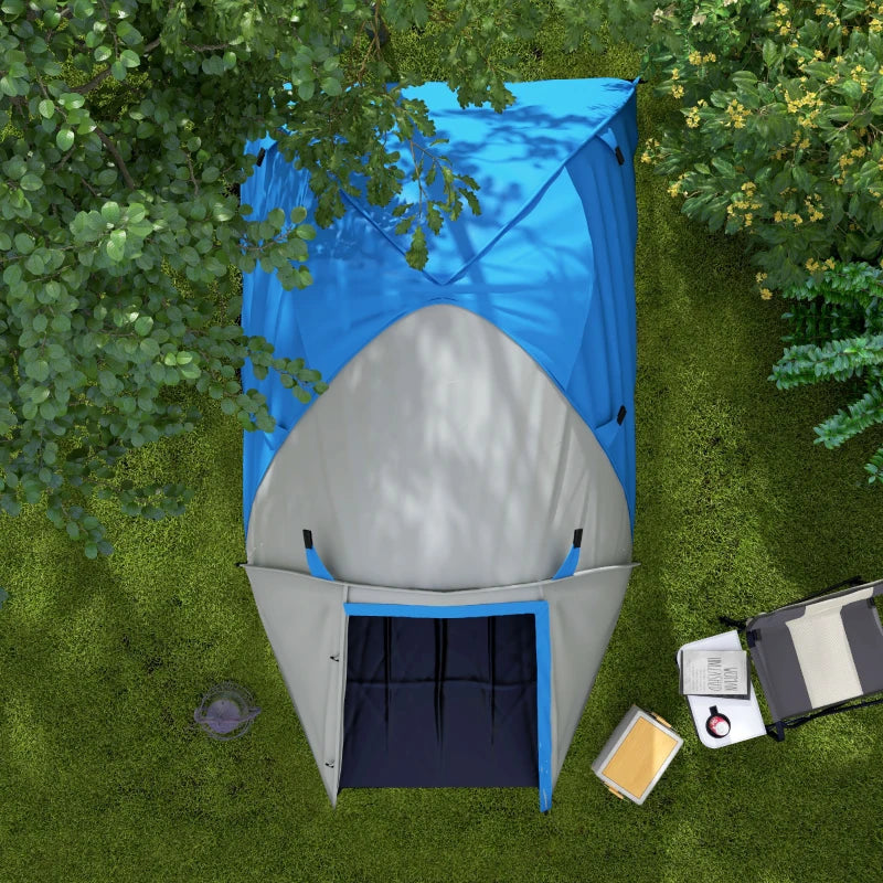 Blue/Grey 2-Person Dome Tent with Front Porch and Accessories