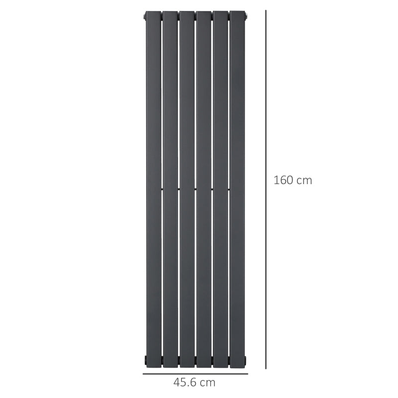 Grey Vertical Designer Radiator - 460 x 1600 mm Double Panel Water Heater
