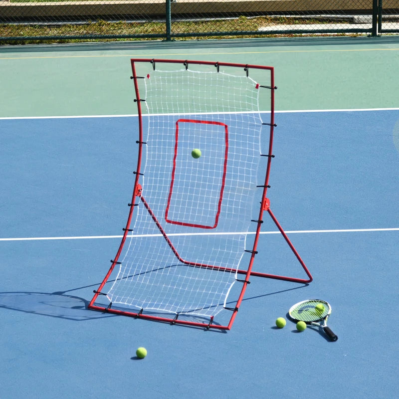 Adjustable Steel Frame Rebounder Goal - Red/White