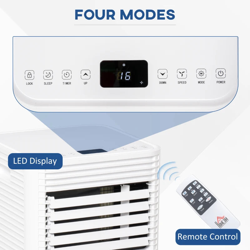 Portable 7000 BTU Air Conditioner - White, Dehumidifier, Fan, Remote, Timer, Window Kit