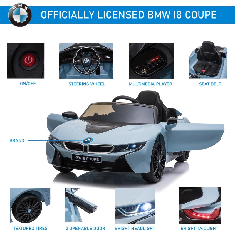 Blue Kids 6V Licensed BMW Ride-On Car