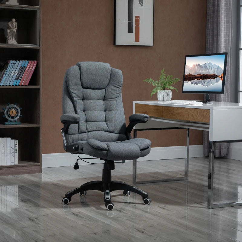 Dark Grey Ergonomic Office Chair with Armrests & Adjustable Height