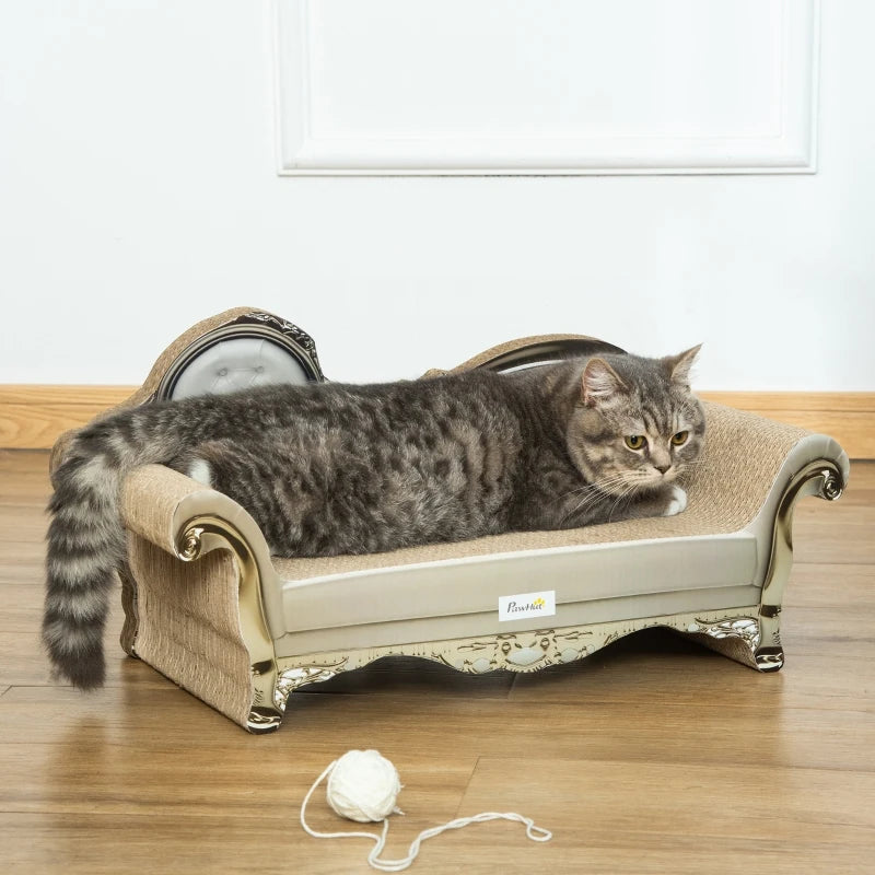 Brown Cat Corrugated Scratching Pad with Catnip