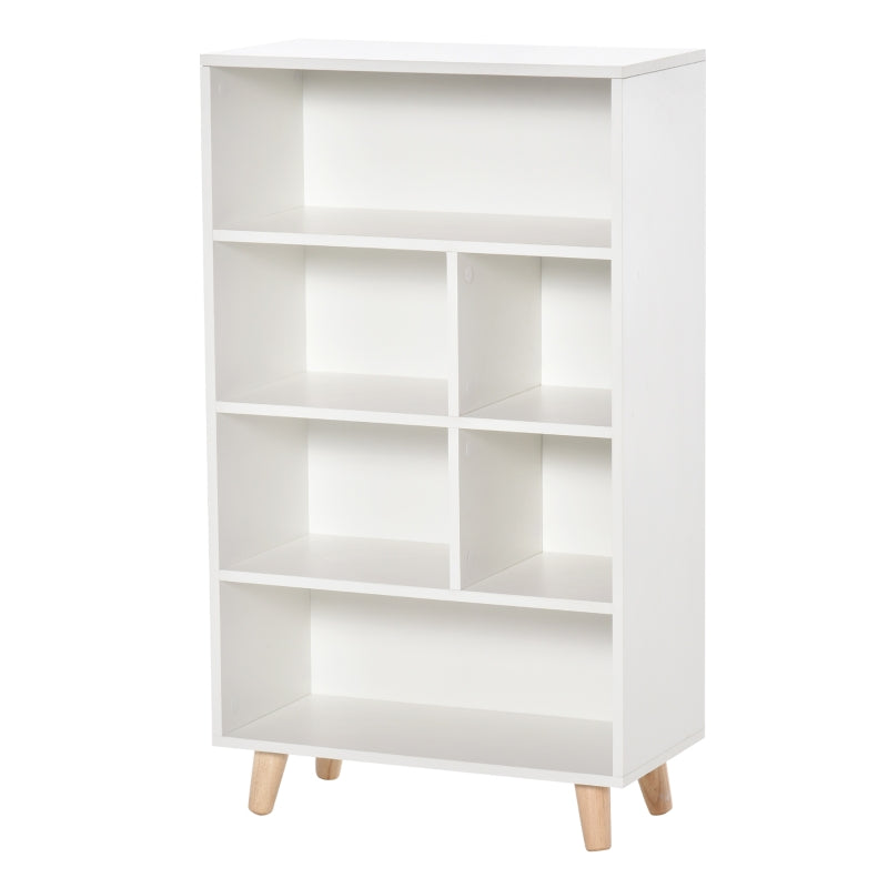 White 6-Cube Bookshelf Storage Cabinet