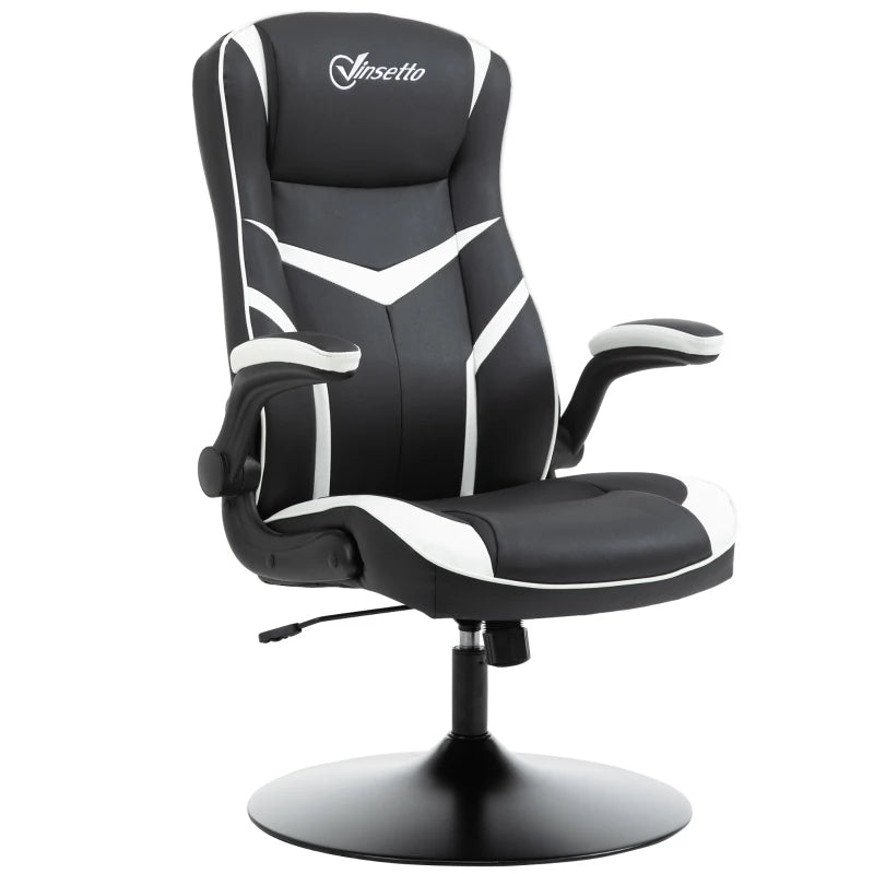 Black & White Ergonomic Gaming Chair with Adjustable Height