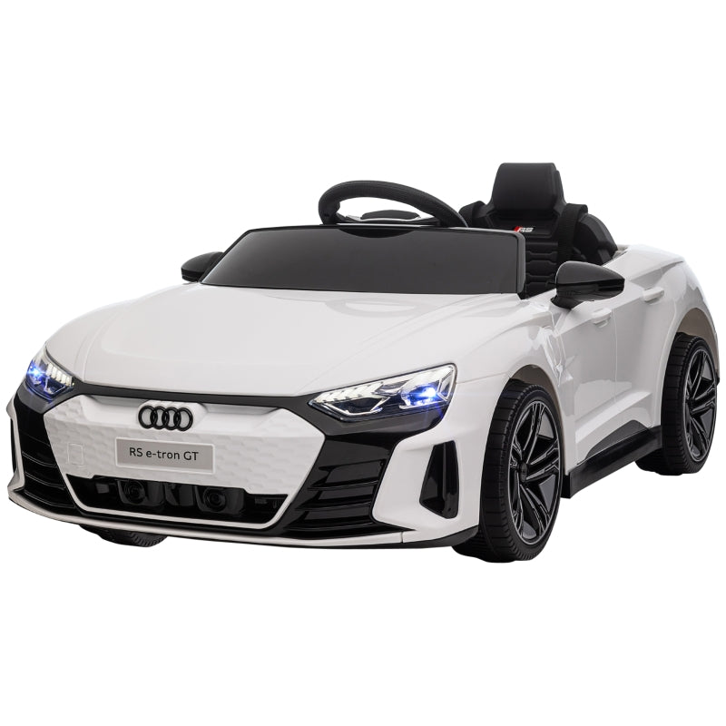 White Audi Licensed 12V Kids Electric Ride-On Car with Remote Control