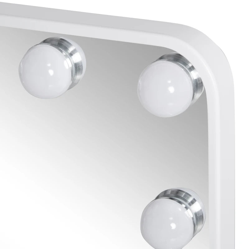 White LED Hollywood Makeup Mirror with Dimmable Lights