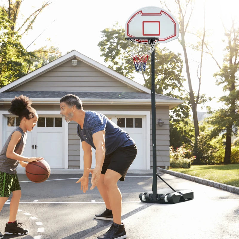 Adjustable Height Outdoor Basketball Stand - Blue Garden Hoop with Wheels