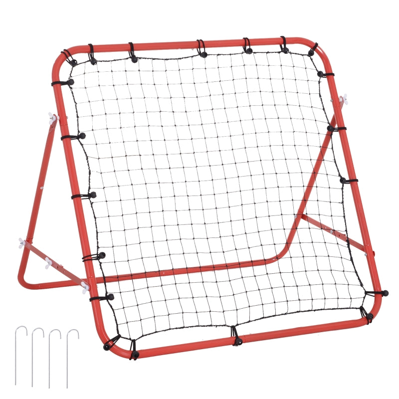 Red Kickback Rebounder Net for Softball Training - Teens & Adults