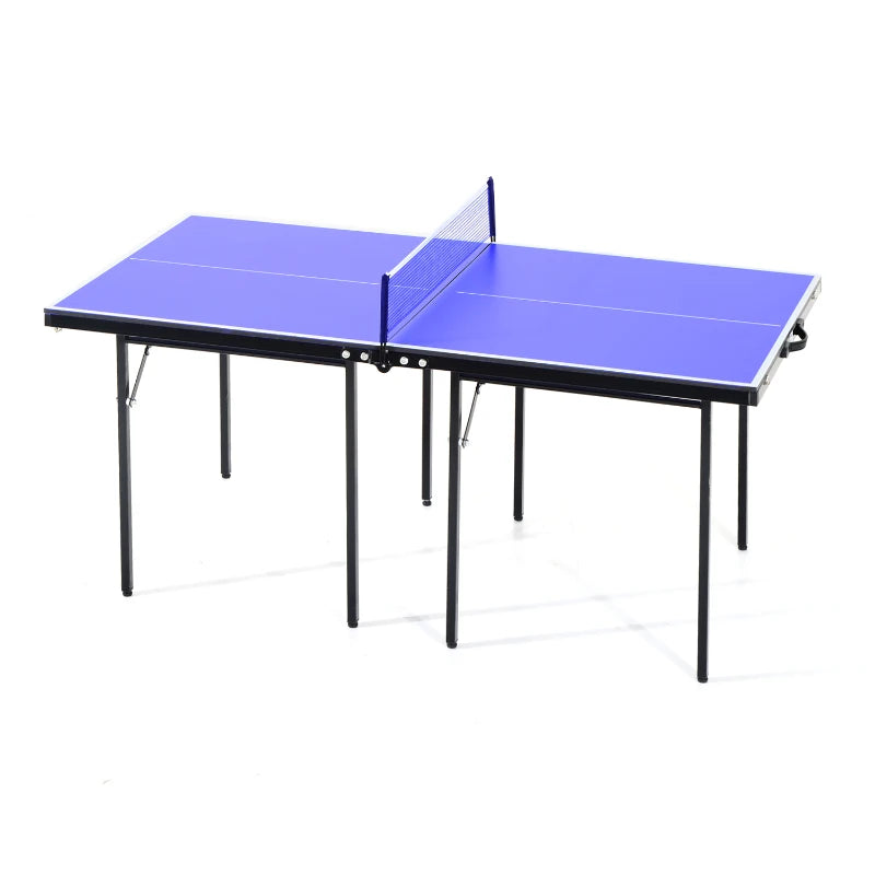 Blue Folding 5ft Mini Table Tennis Ping Pong Set