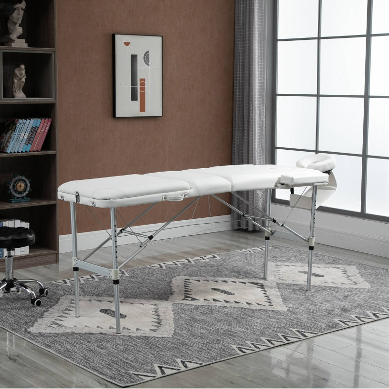 White Foldable Massage Table for Professional Salon and SPA