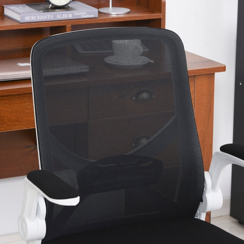 Black Mesh Swivel Office Chair with Folding Back