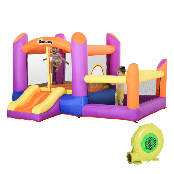 Kids 3-in-1 Inflatable Bouncy Castle with Slide, Trampoline, and Water Pool - Multi-color, 2.8 x 2.5 x 1.7m