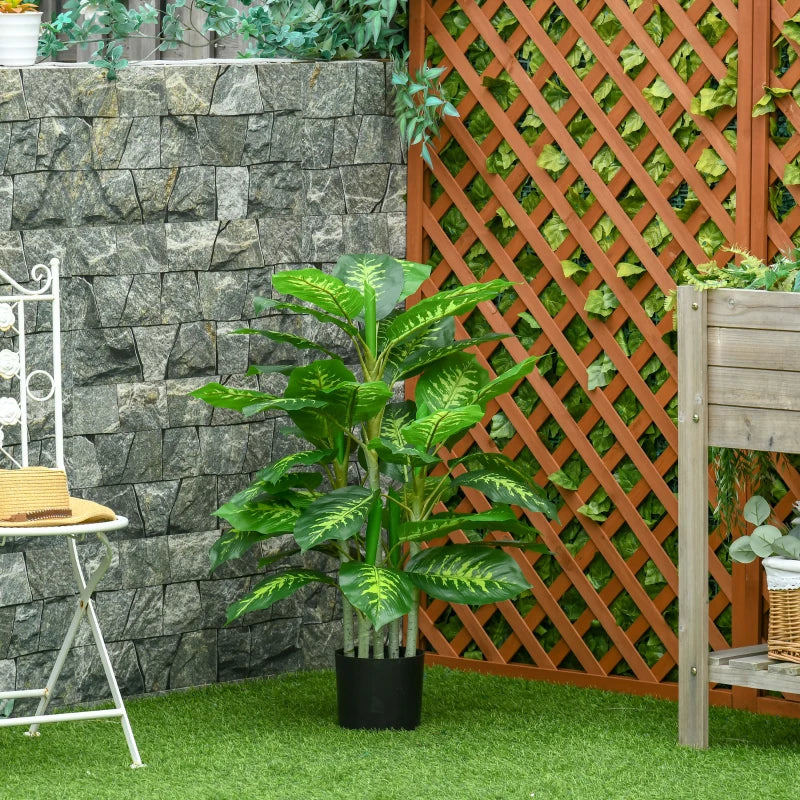 Green Artificial Evergreen Tree in Nursery Pot - Indoor Outdoor Decor, 95cm