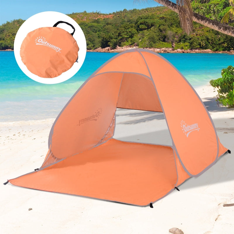 Orange 2-Person UV Pop-Up Shelter