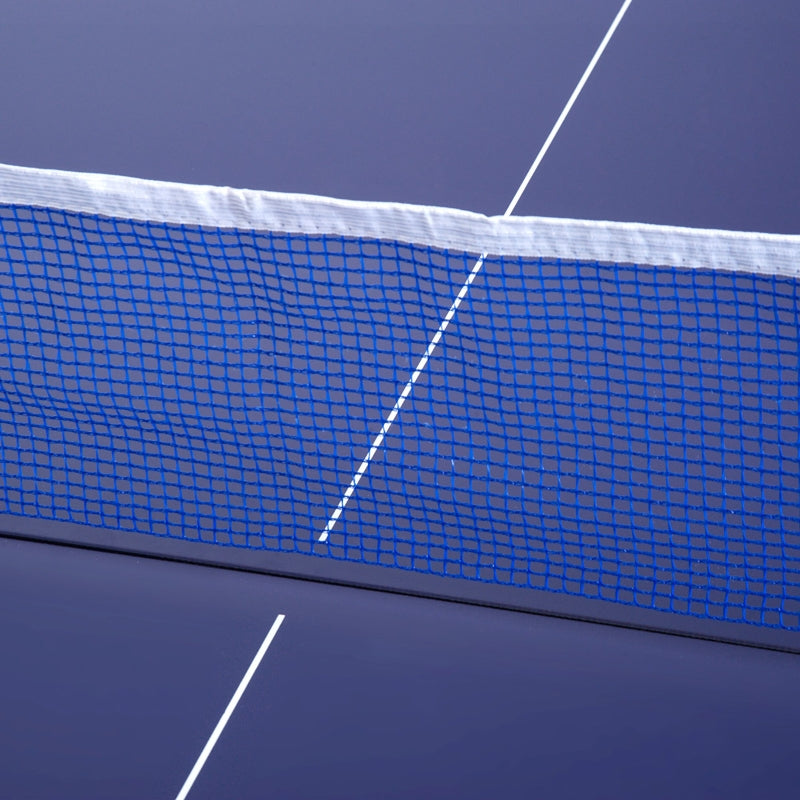 6ft Blue Folding Ping Pong Table with Net - Indoor/Outdoor Multi-Use