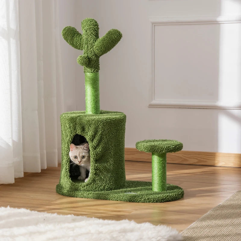 78cm Cactus Cat Tree Tower - Indoor Cat Activity Centre