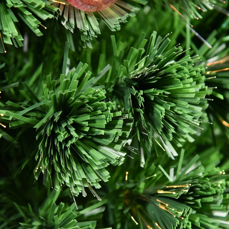 4FT Green Pre-lit Christmas Tree with Fibre Optics and Baubles