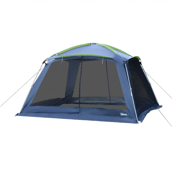 5-8 Person Dark Blue/Green Pop Up Camping Gazebo