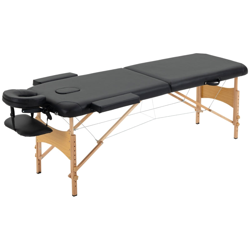 Black Portable Folding Massage Table with Carry Bag