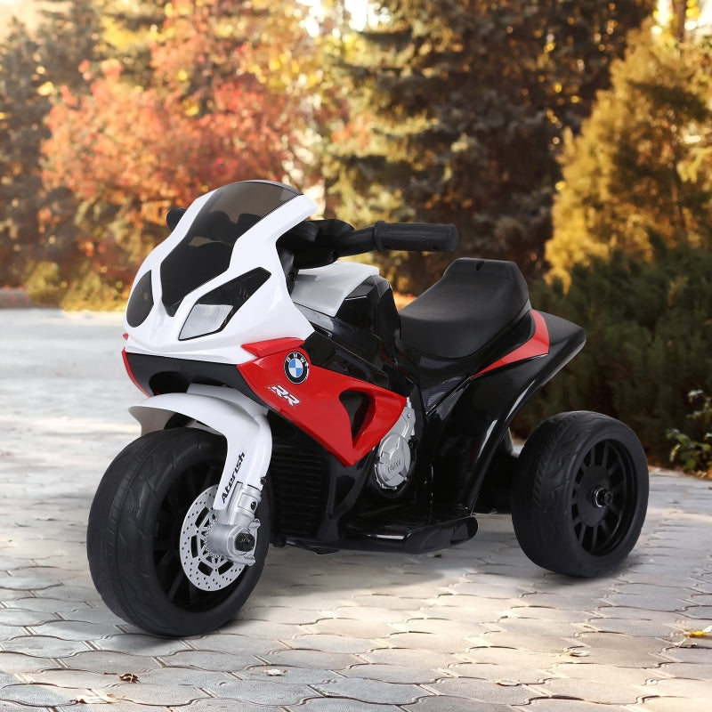 Kids Electric Ride-On Motorbike with Headlights and Music, 6V - Red