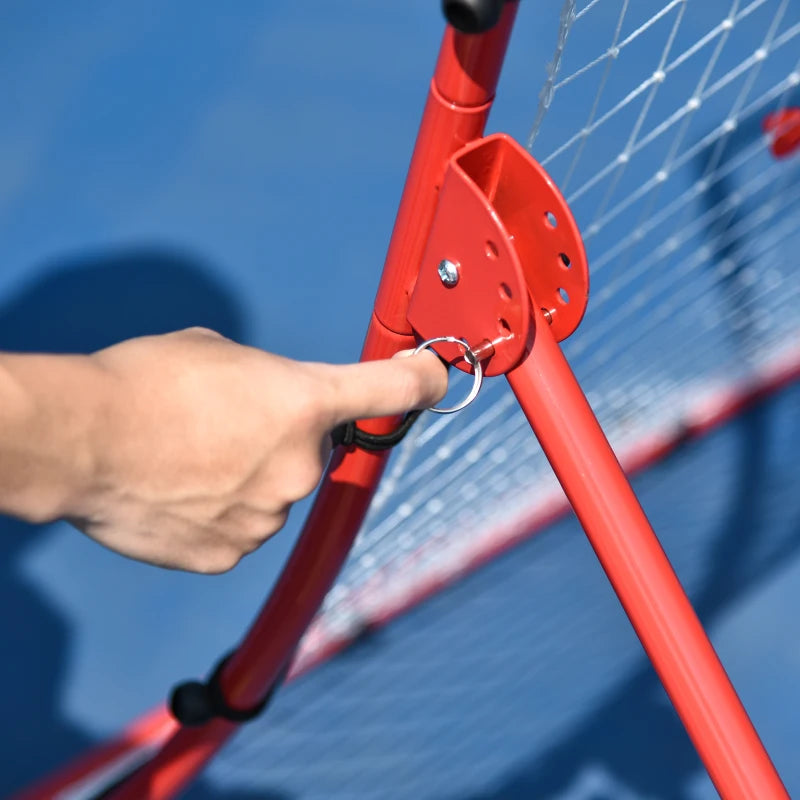 Adjustable Steel Frame Rebounder Goal - Red/White