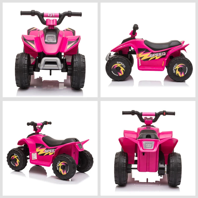 6V Pink Kids Electric Ride-On ATV Quad Bike for Toddlers 18-36 Months